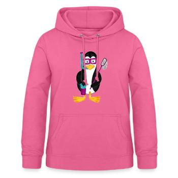 Penguin Snorkel Vacances à la plage - Sweat à capuche Femme - rose - Devant - AI Model Female 172 light (172cm)