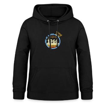 1966 - Women's Hoodie - black - Front - AI Model Female 172 light (172cm)
