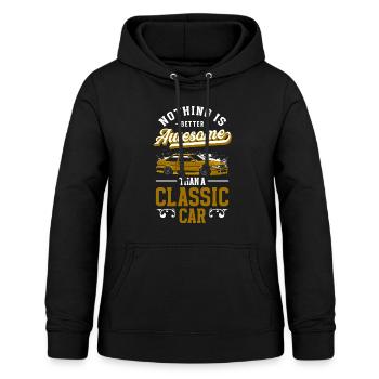 Oldtimer Vintage Car Classic - Frauen Hoodie - Schwarz - Vorne - AI Model Female 172 light (172cm)