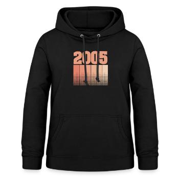 2005 - Frauen Hoodie - Schwarz - Vorne - AI Model Female 172 light (172cm)