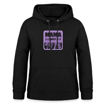 Mama 1974 - Frauen Hoodie - Schwarz - Vorne - AI Model Female 172 light (172cm)