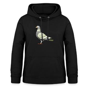 Dove Geometric Bird - Women's Hoodie - black - Front - AI Model Female 172 light (172cm)