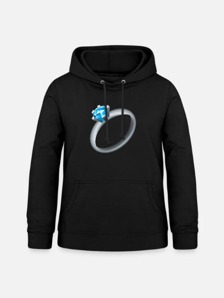 Smiley Ring - Frauen Hoodie - Schwarz