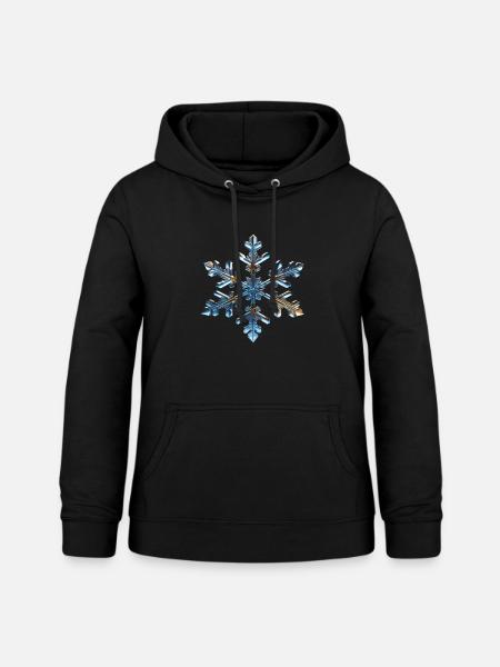 Schneeflocke - Frauen Hoodie - Schwarz