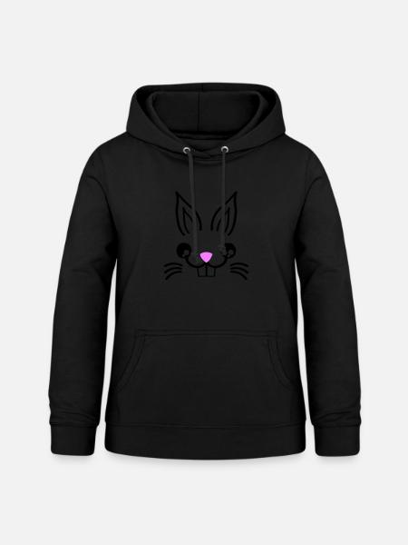 hase rabbit - Frauen Hoodie - Schwarz