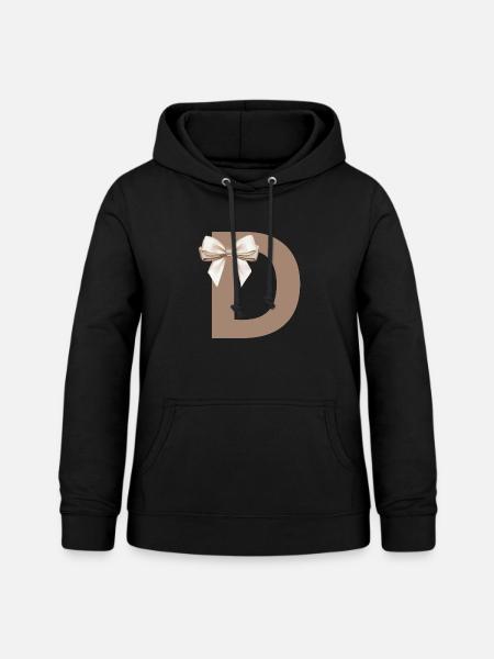 Buchstabe D Knoten - Frauen Hoodie - Schwarz