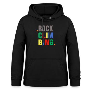 Alpinist Bergsteiger Felsklettern Kletterseil Fels - Frauen Hoodie - Schwarz - Vorne - AI Model Female 172 light (172cm)