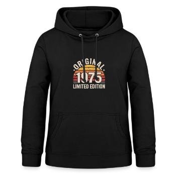Original 1975 Limited Edition - Frauen Hoodie - Schwarz - Vorne - AI Model Female 172 light (172cm)