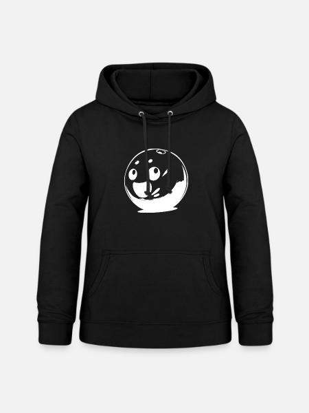 Lächelnde Bowlingkugel - Frauen Hoodie - Schwarz