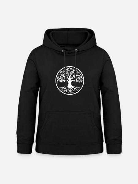 baum-des-lebens- - Frauen Hoodie - Schwarz