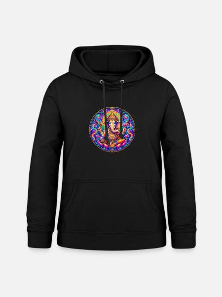 Ganesha - Frauen Hoodie - Schwarz