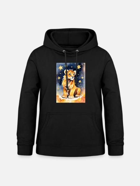 Sternzeichen Löwe - Frauen Hoodie - Schwarz