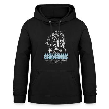 Australian Shepherd Familie Wilsigns - Frauen Hoodie - Schwarz - Vorne - AI Model Female 172 light (172cm)