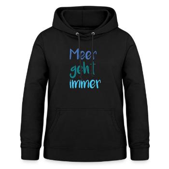 Meer geht immer - Frauen Hoodie - Schwarz - Vorne - AI Model Female 172 light (172cm)