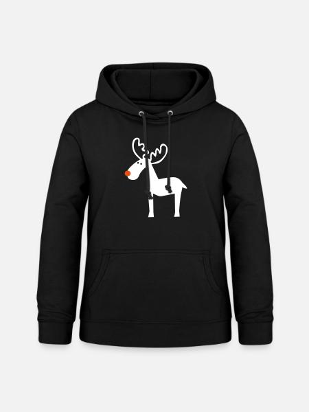 Elch - Frauen Hoodie - Schwarz