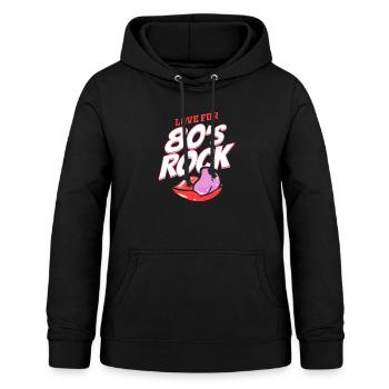 Love for 80s Rock - Sweat à capuche Femme - noir - Devant - AI Model Female 172 light (172cm)