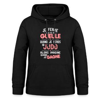 Ich halte nicht den Mund, wenn ich im Judo verliere - Frauen Hoodie - Schwarz - Vorne - AI Model Female 172 light (172cm)