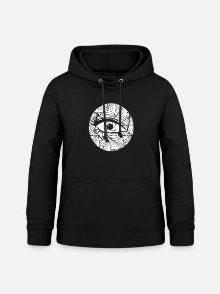 Auge mit Muster - Frauen Hoodie - Schwarz