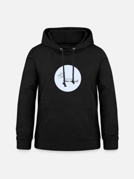 Früher Vogel Motiv auf Hellblau - Frauen Hoodie - Schwarz