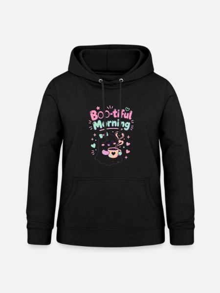 Boo-tiful Morning Geist Kaffee - Frauen Hoodie - Schwarz