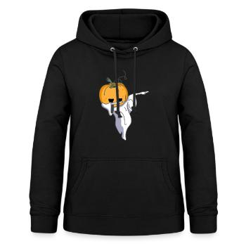 Kürbis Gespenst - Frauen Hoodie - Schwarz - Vorne - AI Model Female 172 light (172cm)