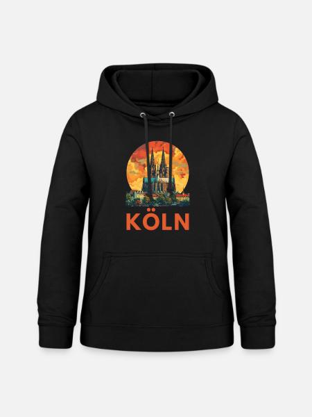 Köln "Kölner Dom" - Frauen Hoodie - Schwarz