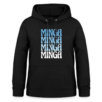 Minga München Dialekt Geschenk - Frauen Hoodie - Schwarz - Vorne - AI Model Female 172 light (172cm)
