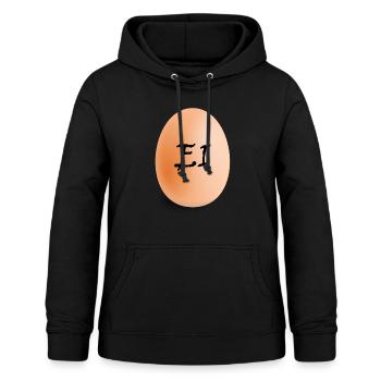 Ei - Frauen Hoodie - Schwarz - Vorne - AI Model Female 172 light (172cm)
