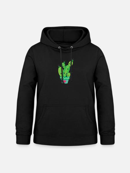 CACTUS - Frauen Hoodie - Schwarz