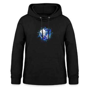 Deep Blue Tea for Two - Women's Hoodie - black - Front - AI Model Female 172 light (172cm)