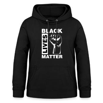 Black Lives Matter #BLM - Sweat à capuche Femme - noir - Devant - AI Model Female 172 light (172cm)