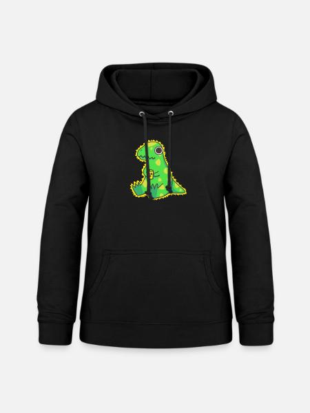 Rad-Dino - Frauen Hoodie - Schwarz