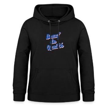 T-shirt Beauf "Beauf de qualité" - Sweat à capuche Femme - noir - Devant - AI Model Female 172 light (172cm)