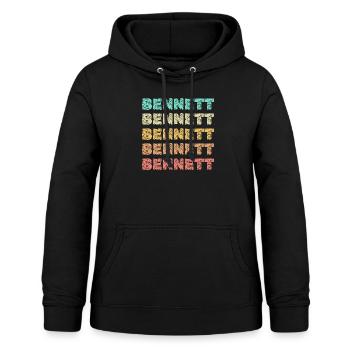 Bennett als Bennett - Frauen Hoodie - Schwarz - Vorne - AI Model Female 172 light (172cm)