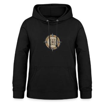 Symbol Vegvisir Vegvísir Wikinger Geschenkidee - Frauen Hoodie - Schwarz - Vorne - AI Model Female 172 light (172cm)