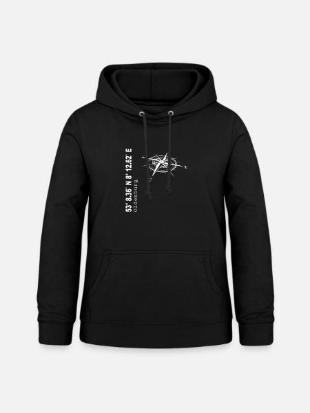 Koordinaten Oldenburg - Frauen Hoodie - Schwarz