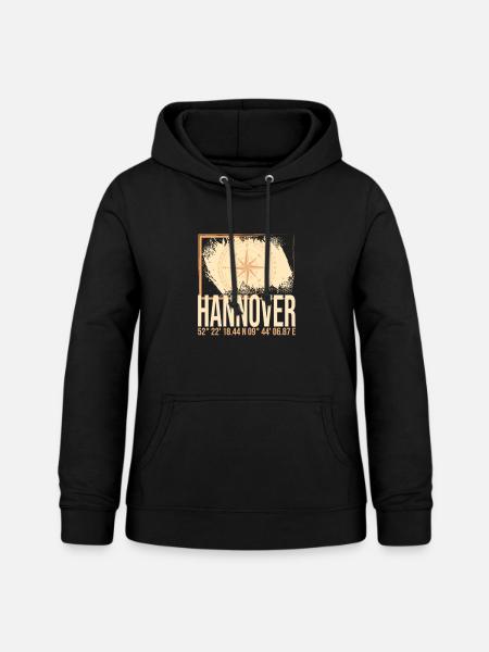 Hannover Koordinaten - Frauen Hoodie - Schwarz