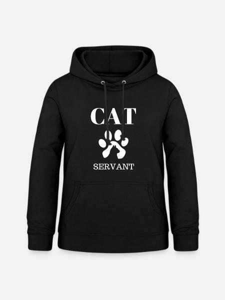 Katzenpfoten-Diener - Frauen Hoodie - Schwarz