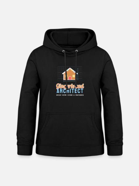 Lebkuchen-Architekt lustiges Weihnachtsbacken - Frauen Hoodie - Schwarz