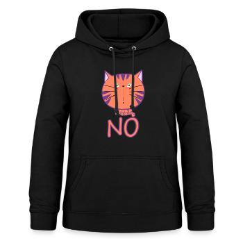 NO cat - Sweat à capuche Femme - noir - Devant - AI Model Female 172 light (172cm)