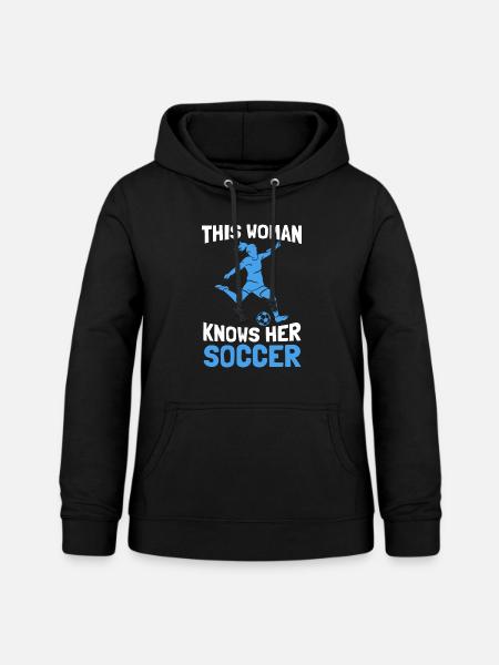 Fußball Fussball - Frauen Hoodie - Schwarz