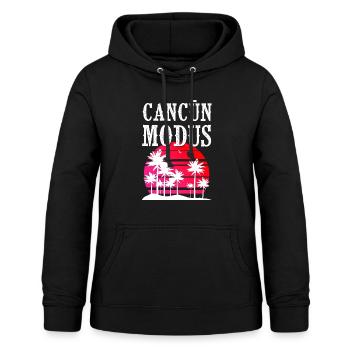 Cancun Mode - Sweat à capuche Femme - noir - Devant - AI Model Female 172 light (172cm)