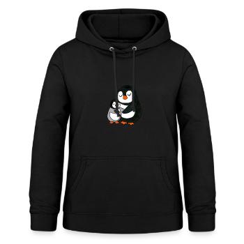 Pinguin United - Frauen Hoodie - Schwarz - Vorne - AI Model Female 172 light (172cm)