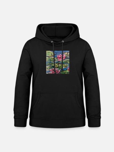 Seerosen - Frauen Hoodie - Schwarz