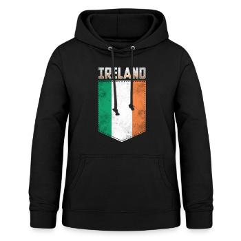 Irlande Drapeau Irlandais - Sweat à capuche Femme - noir - Devant - AI Model Female 172 light (172cm)