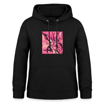 Fleur rose - Sweat à capuche Femme - noir - Devant - AI Model Female 172 light (172cm)