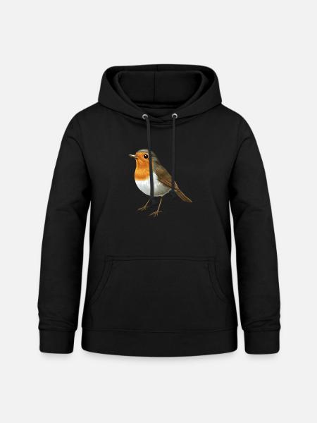 kleines Rotkehlchen - Frauen Hoodie - Schwarz