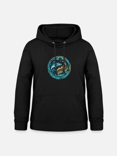 Predatory Fishing Hecht Zander - Frauen Hoodie - Schwarz
