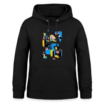 Charakter ireal - Frauen Hoodie - Schwarz - Vorne - AI Model Female 172 light (172cm)