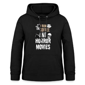 Films d'horreur et amateurs de café - Sweat à capuche Femme - noir - Devant - AI Model Female 172 light (172cm)